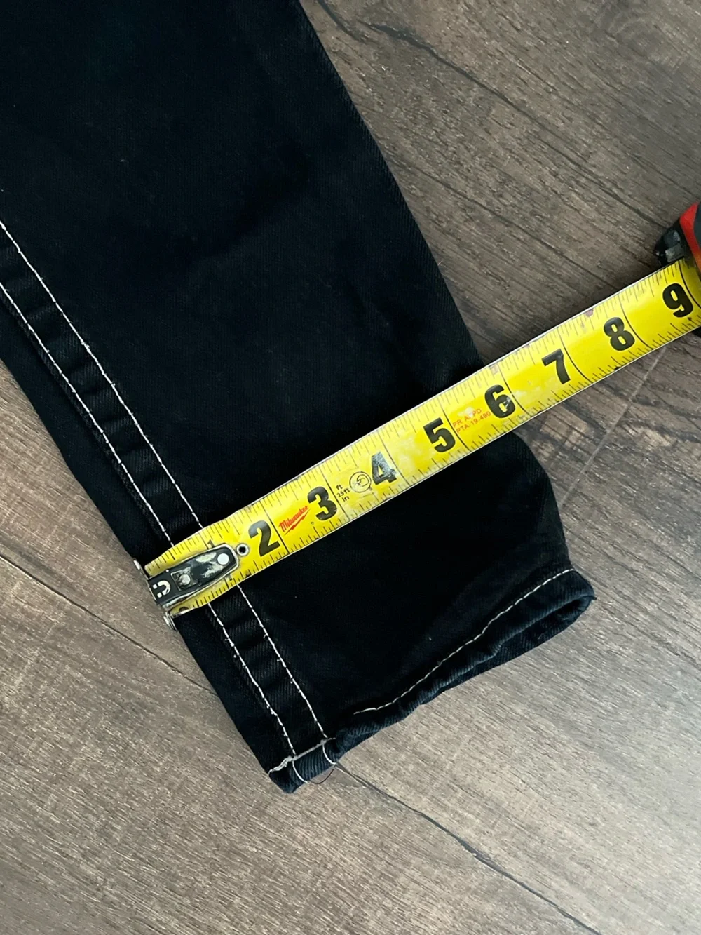 True Religion Black Jeans with Contrast Stitching
